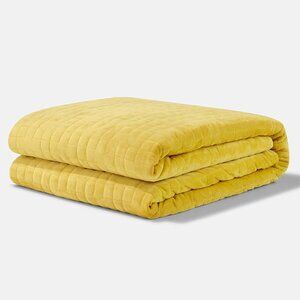 *~* Gravity Blanket ~ Weighted Blanket ~ Gold, Blanket Throw ~ Quilted ~ Cozy *